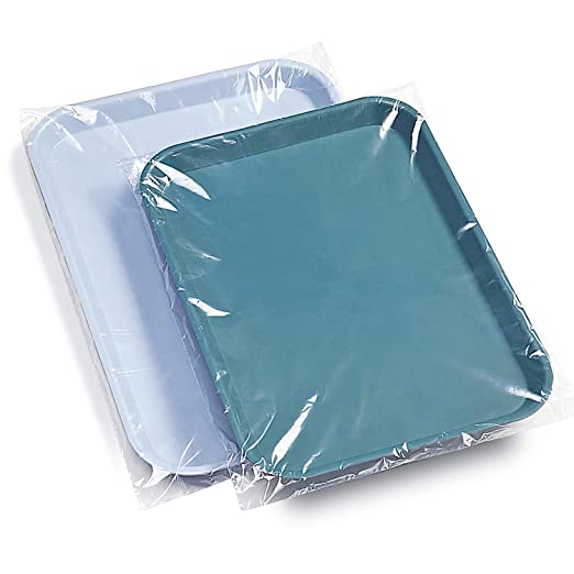 PS200 Plasdent Clear Protection® Disposable Plastic Tray Cover Sleeves (12`w x 16`L)